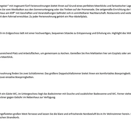 Апартаменты Wonningstair, - Duenenstr 19, App 1